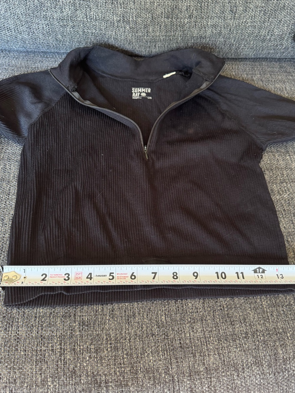 Black Ribbed Crop Pullover & Drawstring Pants Set - Picture 9 of 9